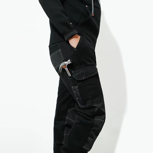 Утепленные удерживающие тепло светоотражающие штаны, эластичные бархатные рабочие наколенники, облегающий крой