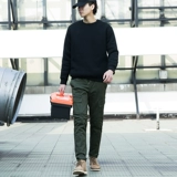 Модные штаны, износостойкий приталенный рабочий комбинезон, осенние, в корейском стиле