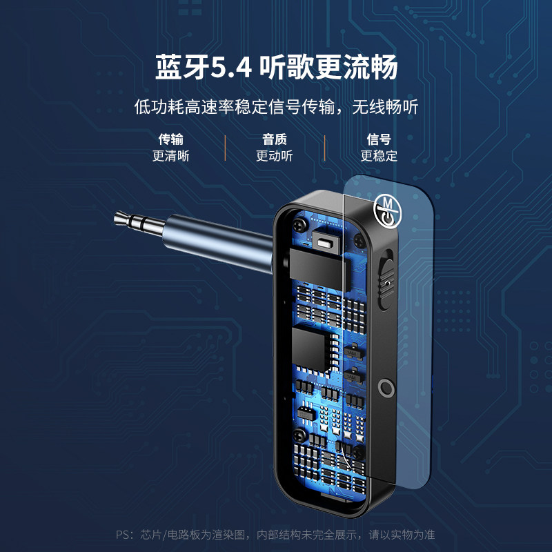 Bluetooth Transmitter and Receiver 5.4 Car Tv Computer Audio Speaker to Wireless Headset Aux Audio Adapter