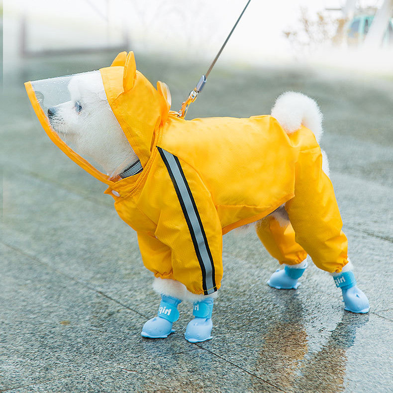 Puppy Raincoat Teddy Bichon Schnauzer VIP Pet Dog Raincoat Medium Dog Corgi Raincoat Shiba Inu