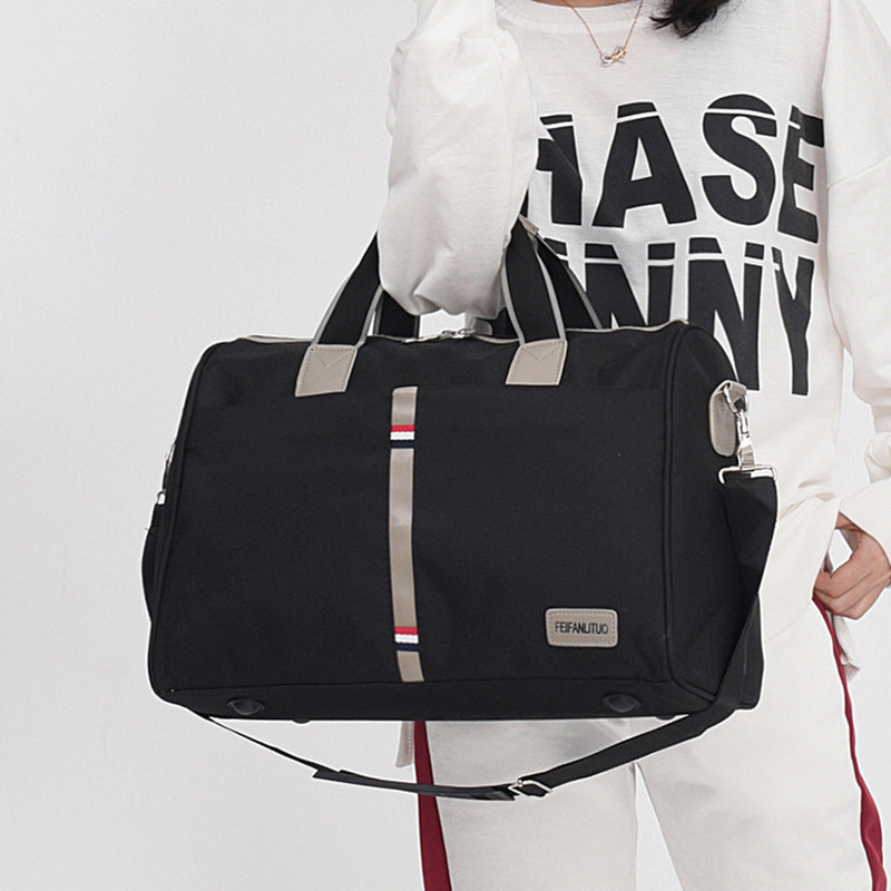 Large capacity short-distance men's travel bag Korean version of clothing bag portable duffel bag female light fitness bag travel bag