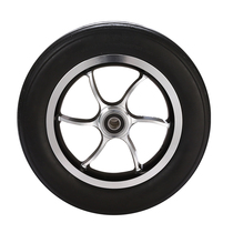  Good brother electric wheelchair accessories wheelchair wheels 10 inch aluminum alloy front wheel PU solid inflatable-free universal front wheel