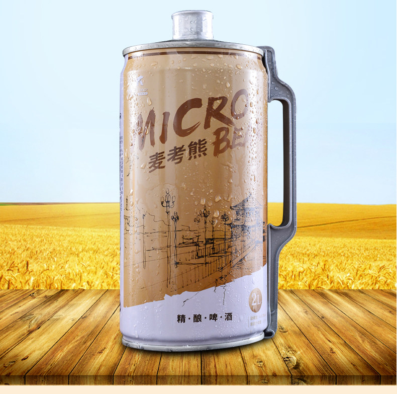 Micro-Bear 麦考熊 栈桥纪念版 精酿黄啤 原浆啤酒 2L 图3