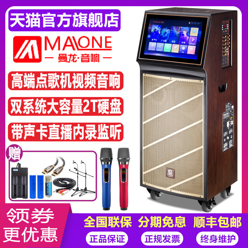 Manlong KT-815 three-way high-power professional performance K song audio network KTV song outdoor mobile speaker