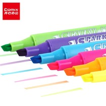 Comix 6-color highlighter pen eye-catching marker pen water-based marker pen 6 boxes of office stationery