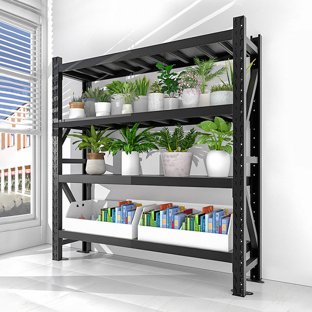 Royal Ball Home Shelves Balcony Shelves Multi-layer Black Storage Figure Display Rack Underground Storage Room Rack Utility Rack