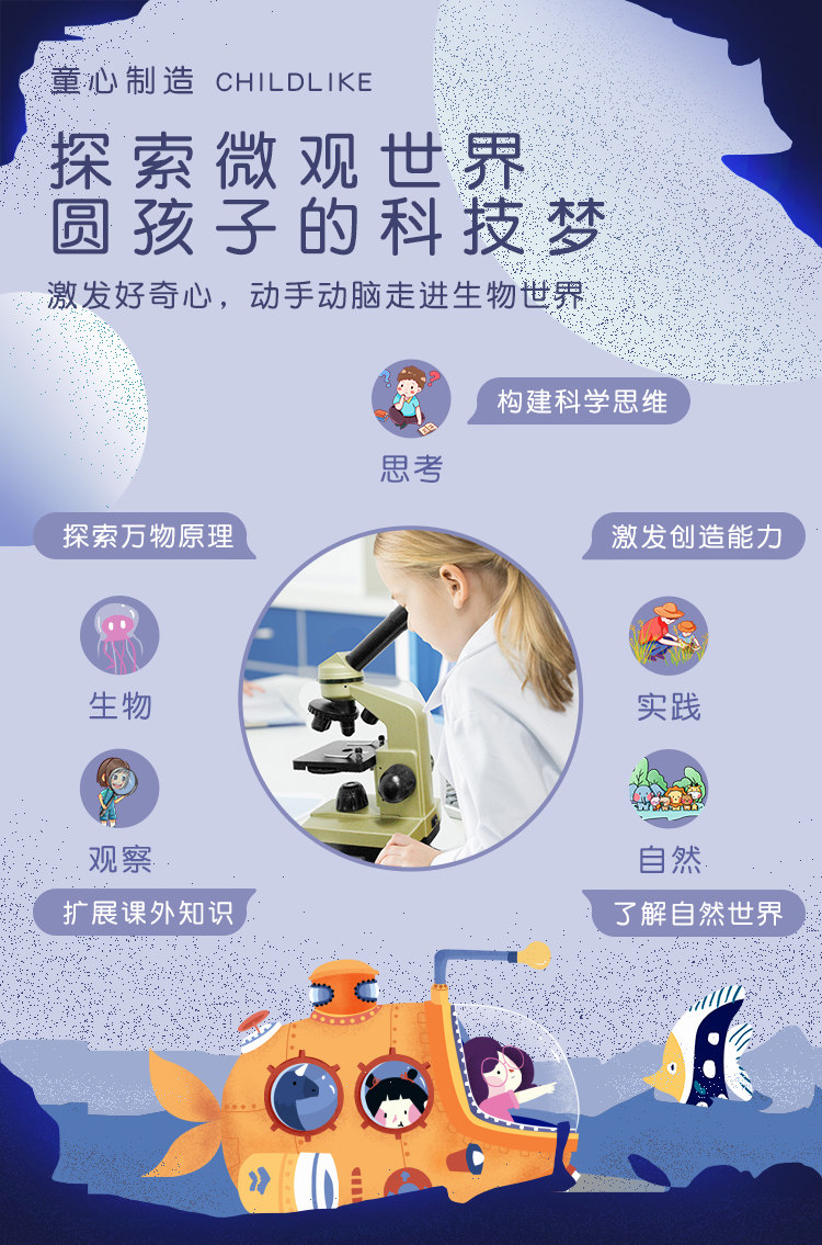 Exploring Kid 探索小子 儿童显微镜 1200倍 图1