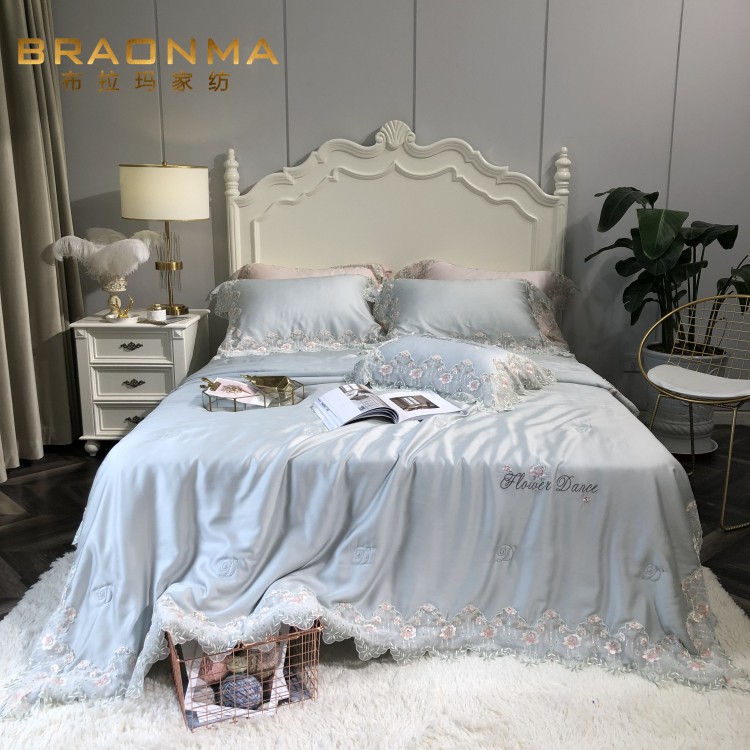 BRAONMA light and luxurious lace summer cool by 80 bifacial heather air conditioning by four sets of set silk slideshow