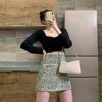 Julu 2020 summer new summer BAO WEN short skirt bm style high waist a-line skirt fat girls fashion summer wear