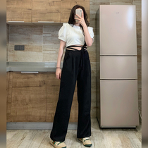 Julu studio micro-fat custom high waist wide-leg suit pants womens spring and summer loose slim casual drape trousers