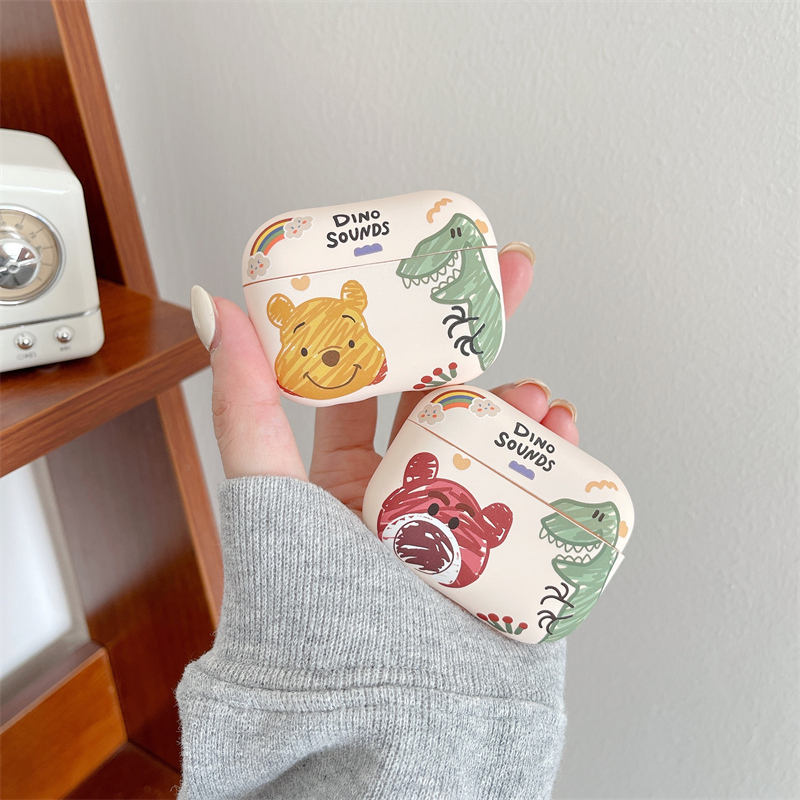 Suitable for Airpods4 Protective Case, New Airpods3 Third Generation Apple Earphone Case, Cartoon Winnie the Pooh, Strawberry Bear, AirPods Pro3 Silicone Anti-Fall Second Generation Pro2 Earphone Case, Fourth Generation