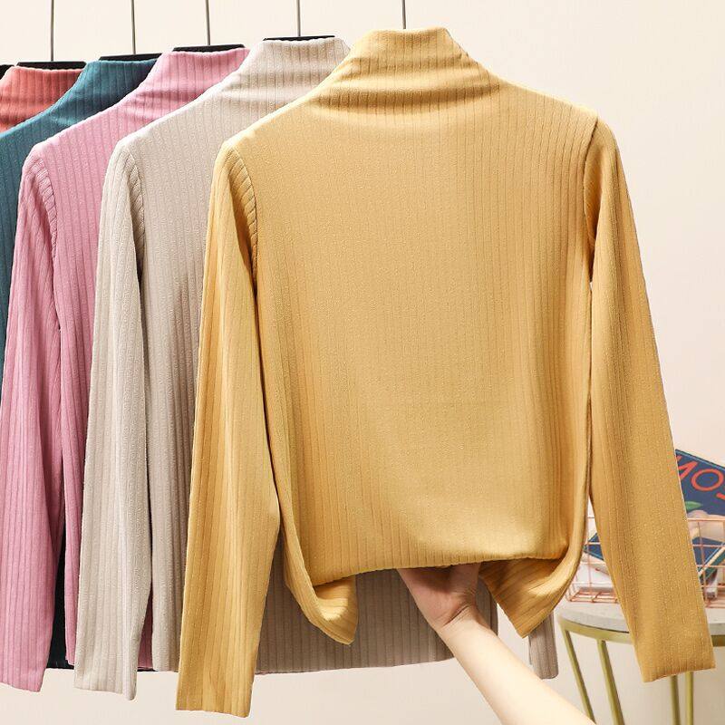 Pregnant woman's blouses spring and autumn small height collar large size lenient and long sleeve autumn winter Nets for leisure and autumn clothing with undershirt