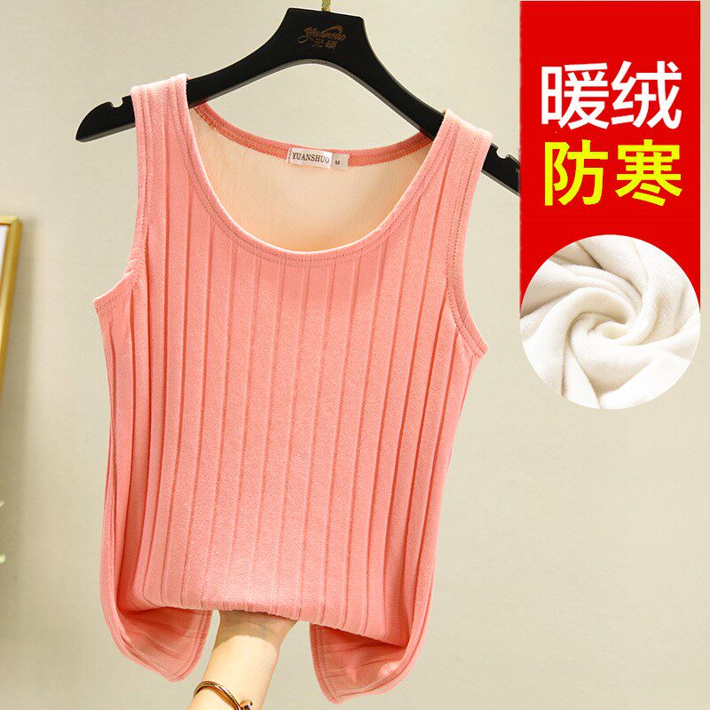 Pregnant woman warm vest autumn winter plus suede thickened round collar inner lap pure cotton big code easy sleeveless and undershirt boomer 