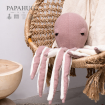 PAPAHUG|Large ocean octopus doll ins childrens room soft decoration pillow net Red pillow model room