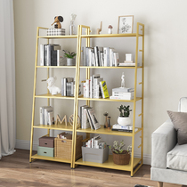 Multi-storey shelf iron bookshelf floor living room simple bookcase iron bookshelf childrens storage rack library bookshelf