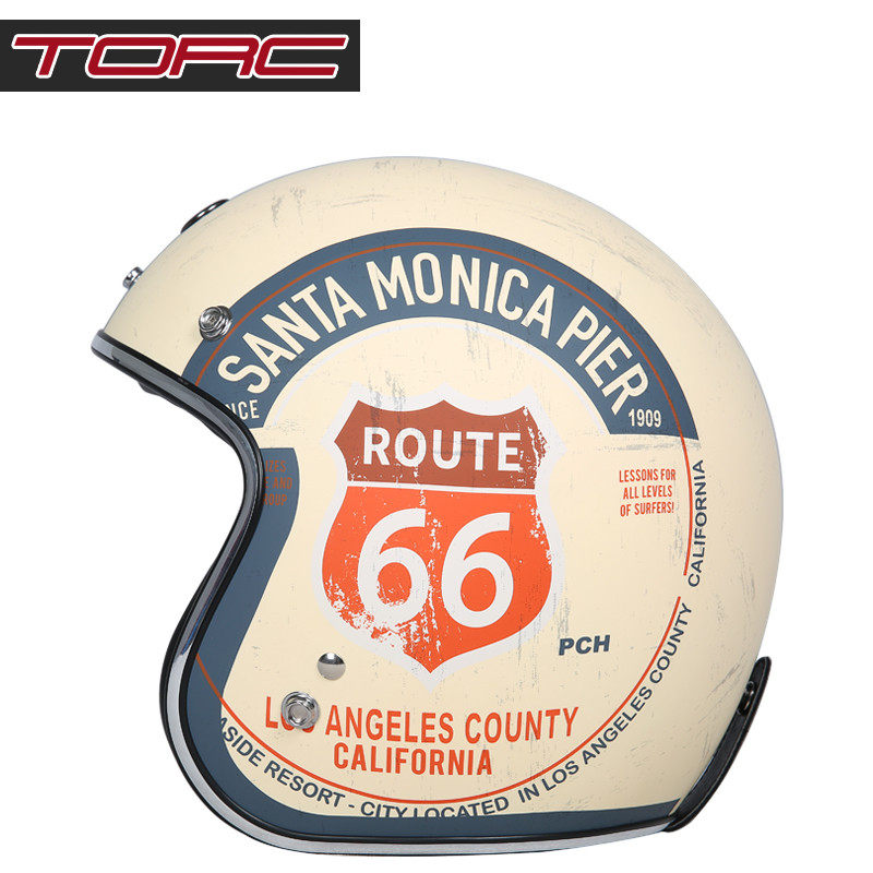 American TORC locomotive retro safety helmet male and female semi-clad locomotive personality summer half helmet safety helmet Four seasons