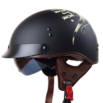 TORC New Motorcycle Helmet Helmet Safety Helmet Retro Half Armor Harre Armor Summer Sun Protection Taiko Armor T55 Latte Helmet