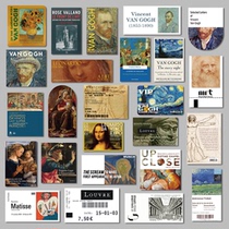 50 pieces of world famous paintings art oil paintings literary retro stickers suitcases laptops and mobile phone case stickers