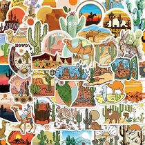 50 Desert Outdoor Camping Stickers Laptop iPad Luggage Stickers Waterproof Mobile Phone Case