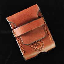 Dong Shangs ZIPPO lighter protective cover conventional Zorro kerosene machine hand-sewn cowhide leather cover universal