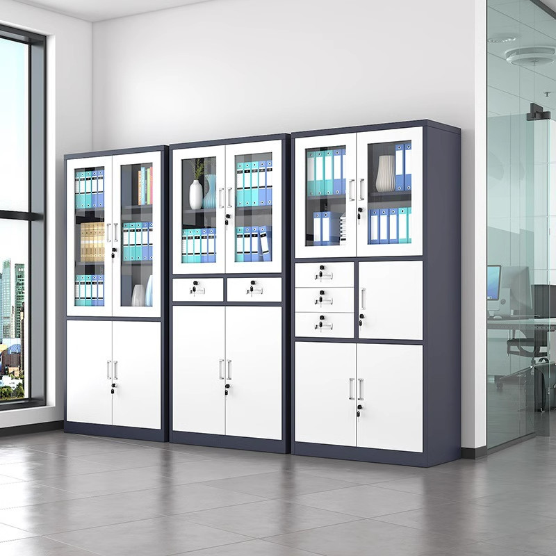 High-End File Cabinet, Metal Cabinet, Office Cabinet with Lock, Gray and White Multi-Layer Storage, Archive Storage, Document Storage Cabinet High-End File Cabinet, Metal Cabinet, Office Cabinet with Lock, Gray and White Multi-Layer Storage, Archive Storage, Document Storage Cabinet