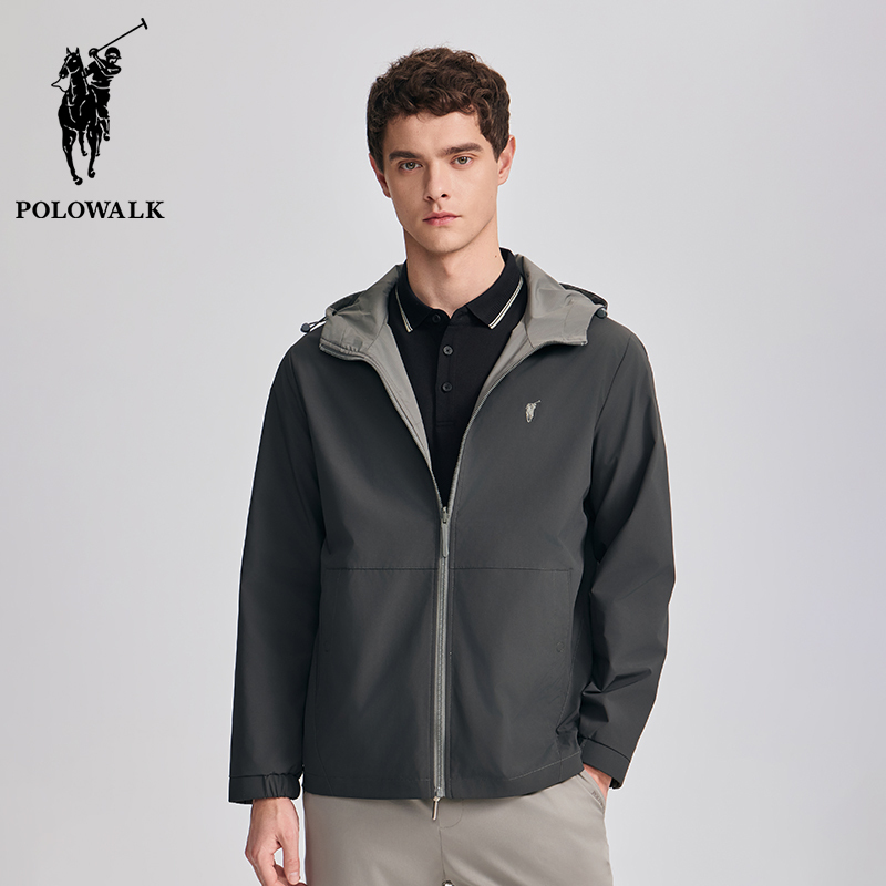 Polowalk Outdoor Casual Hooded Jacket for Men 2025 Spring and Autumn Design Reversible Zipper Jacket Polowalk Outdoor Casual Hooded Jacket for Men 2025 Spring and Autumn Design Reversible Zipper Jacket