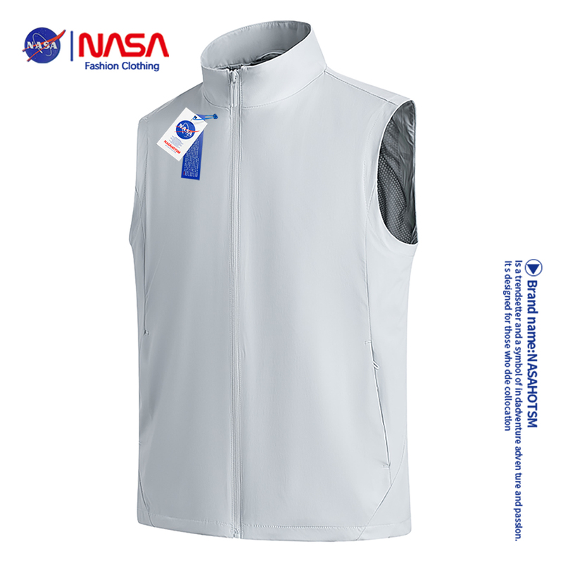 Nasa Functional Windproof Quick-Dry Vest for Men, Summer Sleeveless Waterproof Workwear, Air Conditioning Clothing, Stretchy Softshell Vest, Trendy