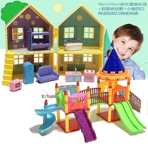 Childrens Pig Page Toy Boy and Girl Leaves Home Playground Slide Slide Five Pieces of Music Transformers