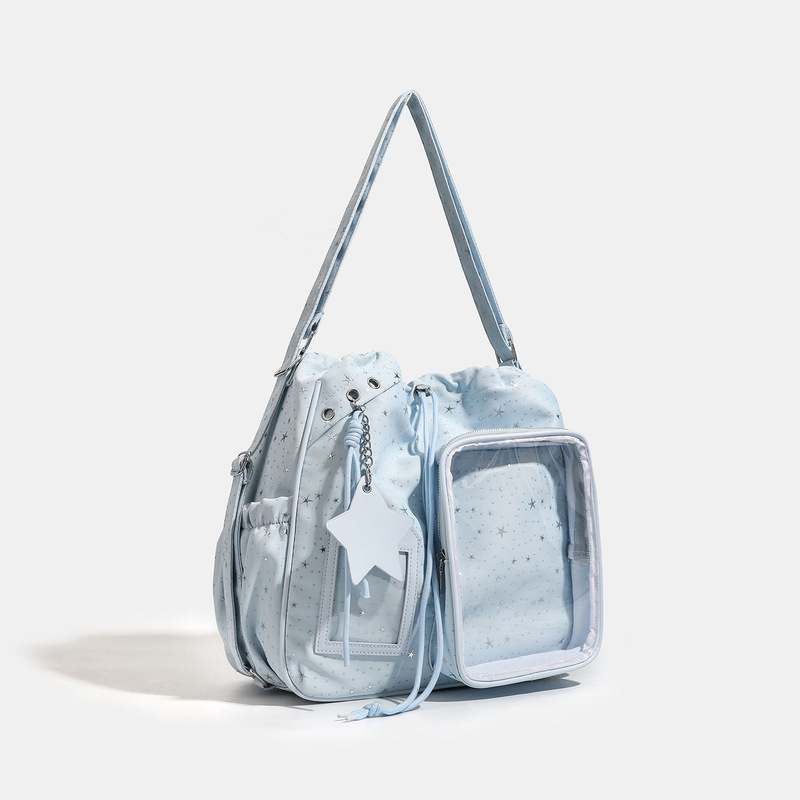 College Style 20cm Doll Bag for Girls, Large Capacity Concert Backpack for Fans, with Hidden Compartment for Light-Up Signs, 2026 New Model Pain Bag