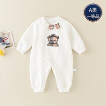 Autumn Clothing Male Baby Conjoined Clothes Spring Fall Thin Cotton Section Newborn Clothes Pure Cotton Female Baby Khae Climbing Clothes Spring Clothing
