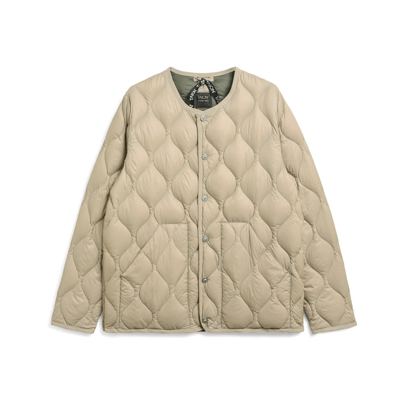 Taion Body Temperature Military Style Soft Shell Soft Shell Round Neck down Jacket for Men and Women