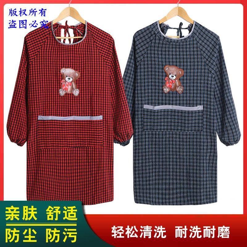 Cotton apron coveralls old coarse cloth work clothes anti-wear cleaning kitchen household adult fashion Korean restaurant adults