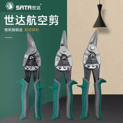 Scissors Industrial iron strong multi-function pointed aviation shears Steel plate cutting sharp stainless steel strong special