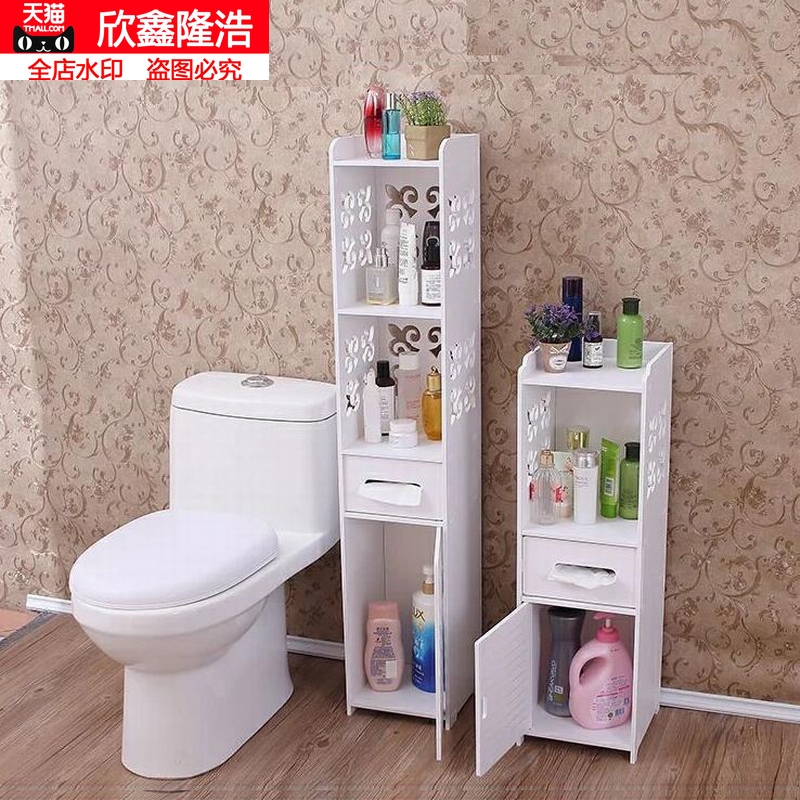 Simple bathroom floor rack toilet locker waterproof toilet toilet corner cabinet toilet storage cabinet