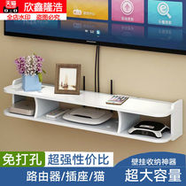 Wall room device Wireless network Router line Fiber cat finishing large set-top box shelf messy oil leakage Multi-layer