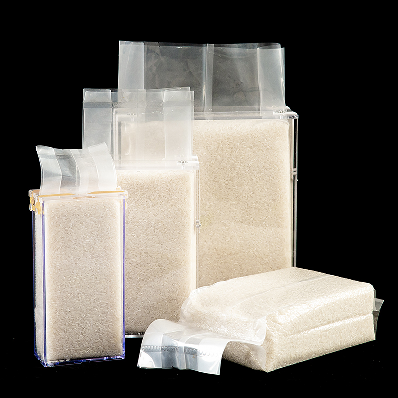 Thickened rice brick bag vacuum packaging bag transparent nylon small rice grain mold square brick bag 100 rice brick mold
