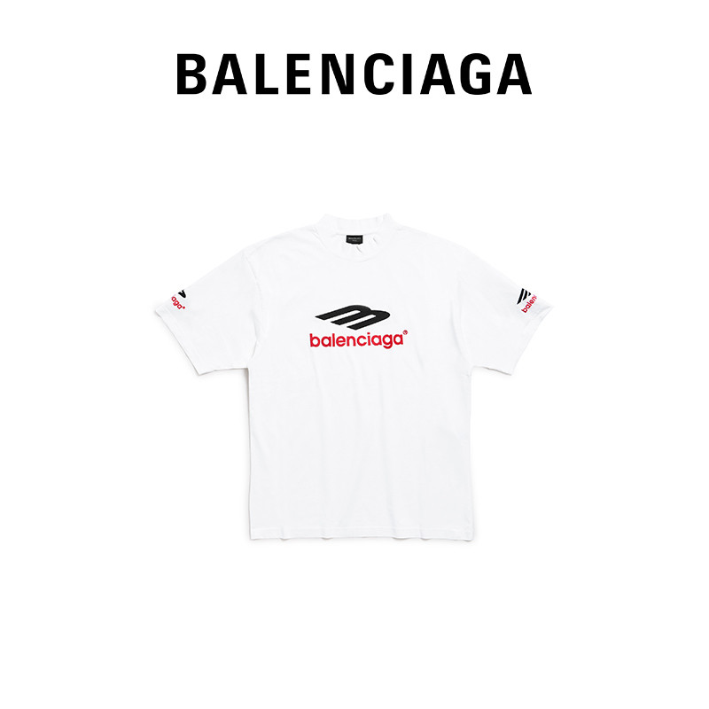 BALenciaga Paris Shijia 23 Winter New Pine 3B SPORTS ICON Men's Type T-shirt-Taobao