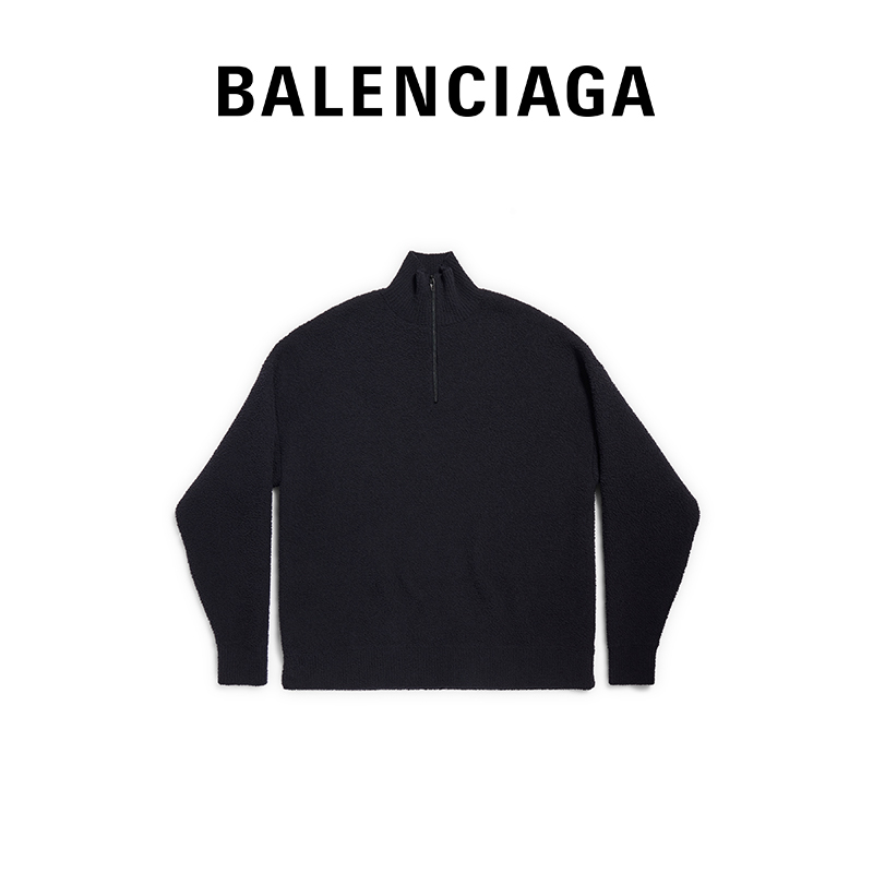 BALenciaga Paris Shijia 24 springtime SKIWEAR-Half zipped high collar needlework-Taobao