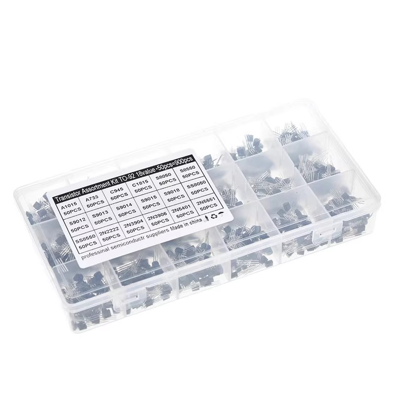 900PCS TO-92 低電力スイッチダイオードトランジスタセット 18仕様 50個入り
