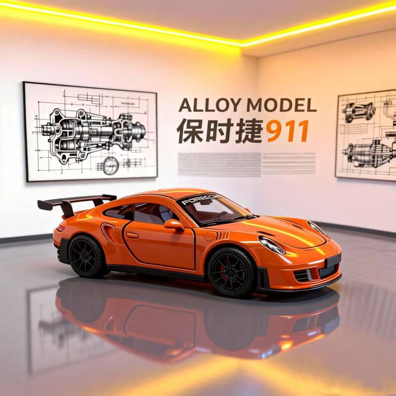 Alloy Porsche 911 Collectible Supercar Model Children's Toy Car Model Collection Racing Car Living Room Decoration Alloy Porsche 911 Collectible Supercar Model Children's Toy Car Model Collection Racing Car Living Room Decoration