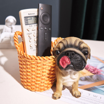 Dog Hyun Off key containing swing piece pen holder remote control Debris Storage Box Office Flower Arrangement Potted Small Furnishing