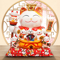 Creative Internet Red Trick Cat Collection Silver Desk Small Pendulum Pieces Front Office Robbing Cat Living Room Ceramic Decoration Opening Giao Gift