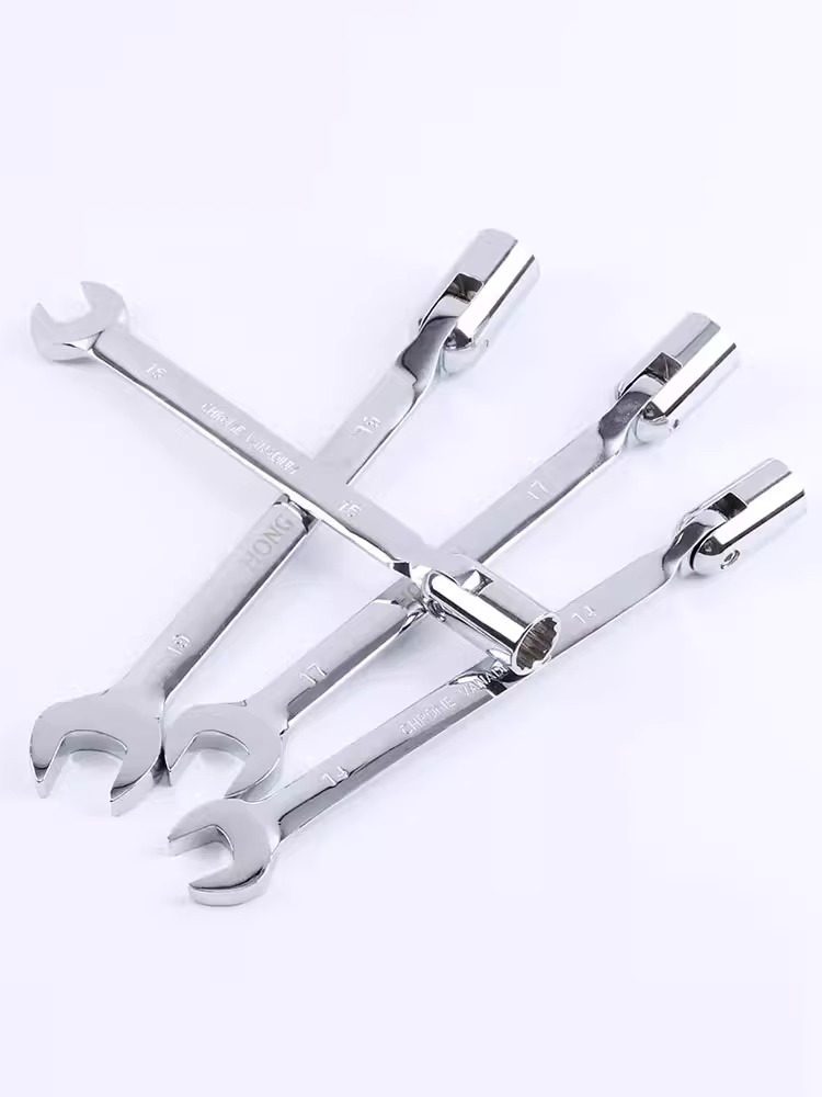 Movable Headband Dual-Purpose Wrench 8-22mm Set Wrench Socket Opening Plum Blossom Wrench Auto Repair Tool