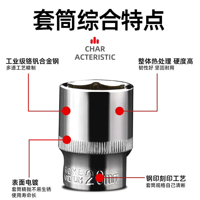 Socket Wrench Combination Set Tire Changing Tool T-Shaped Extension Rod T-Shaped External Hexagonal Ratchet 8/10/17mm