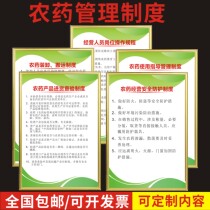 Pesticide management system card Operation rules Rules and regulations Card display board KT board inspection wall system card safety inspection system fire protection system
