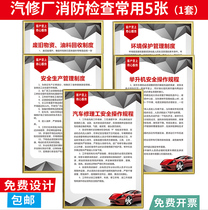 Auto repair shop maintenance management system Full production management rules and regulations Brand fire-fighting factory warehouse workshop fire-fighting electricity safety operation rules Corporate slogan Employee code customization