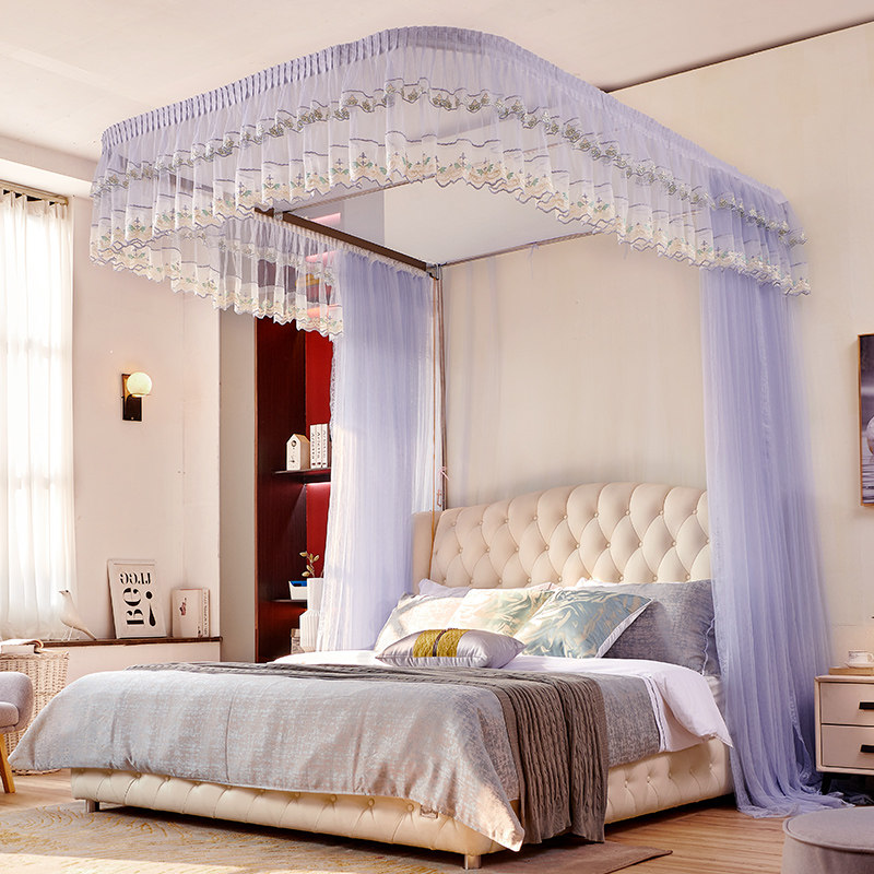 Huahun Rail Mosquito Net 1 8m Bed Home U Type Track Princess Palace Ground Floor Convenient Dismantling And Wash-Free Mounting Bracket