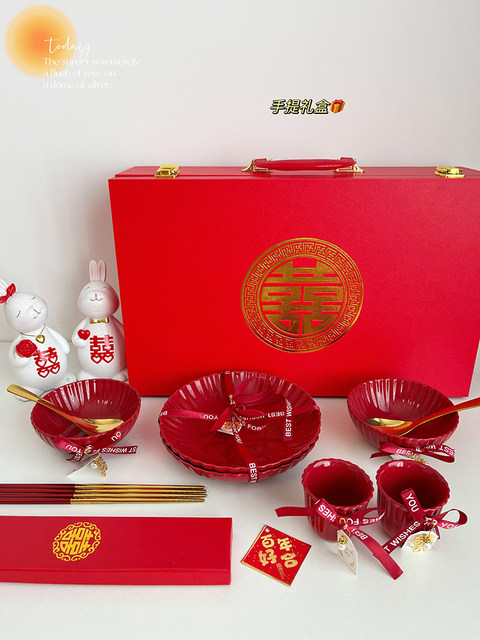 Wedding Gifts for Newlyweds, Tableware and Chopsticks Set, Wedding Gifts for Best Friends, Bride's Dowry, Engagement, Practical Housewarming Gifts