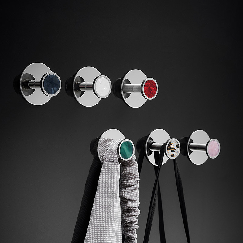 304 Stainless Steel Mesh Red Creativity Light Lavish Hook Free Door Rear Shoe Cabinet Hood Hood Single Hook Wall Towel Hook