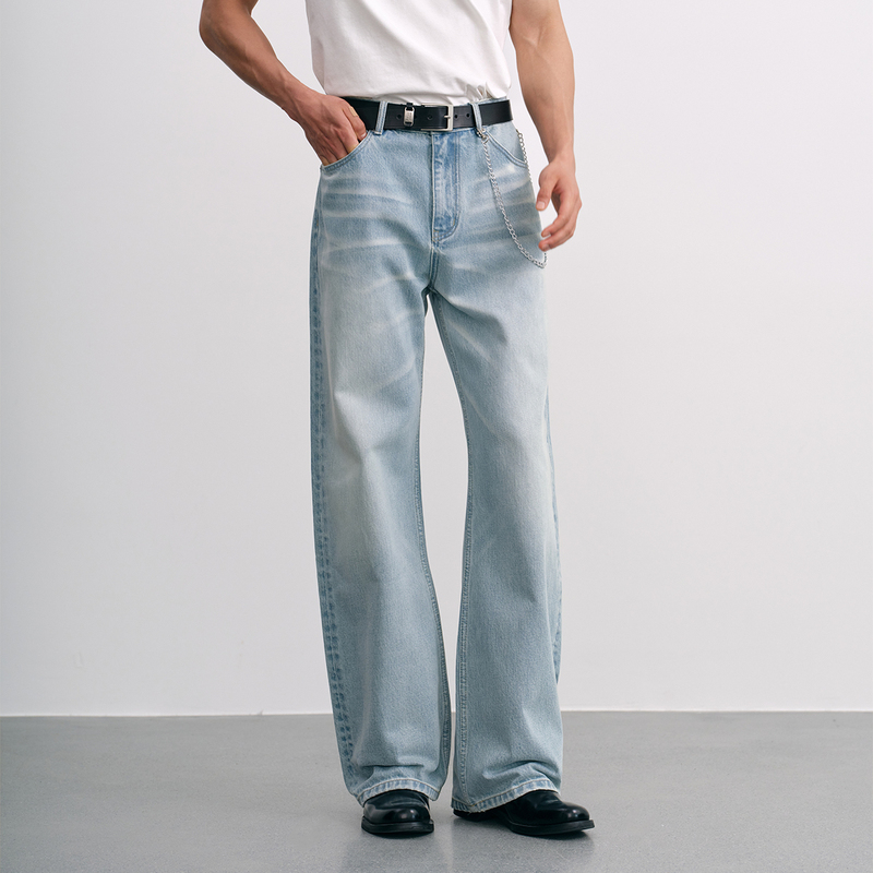 Plus No Logo【Ooo｜Second Anniversary Limited Edition】14.5Oz Cat Paw 08 Jeans Washed Long Pants